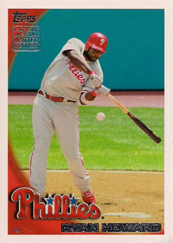 2010 Topps - Factory Set Limited Edition (Retail) #RS1 Ryan Howard   Front