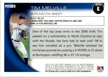 2010 Topps Pro Debut #6 Tim Melville Back