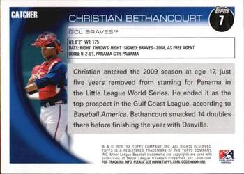 2010 Topps Pro Debut #7 Christian Bethancourt Back