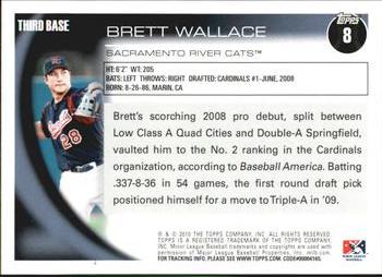 2010 Topps Pro Debut #8 Brett Wallace Back