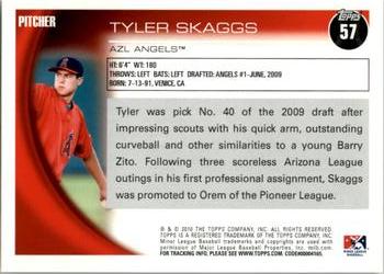 2010 Topps Pro Debut #57 Tyler Skaggs Back