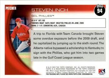 2010 Topps Pro Debut #94 Steven Inch Back