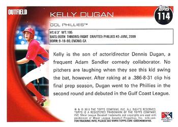 2010 Topps Pro Debut #114 Kelly Dugan Back