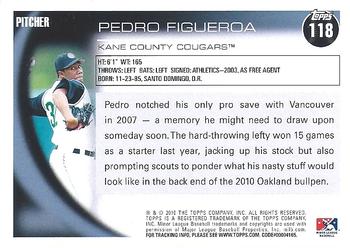 2010 Topps Pro Debut #118 Pedro Figueroa Back