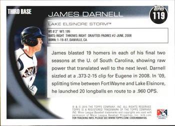 2010 Topps Pro Debut #119 James Darnell Back