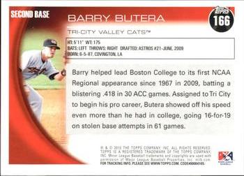 2010 Topps Pro Debut #166 Barry Butera Back