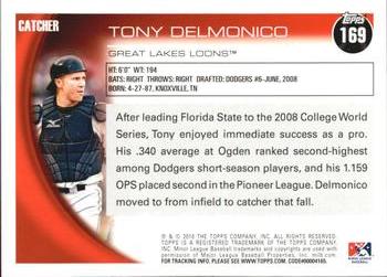 2010 Topps Pro Debut #169 Tony Delmonico Back