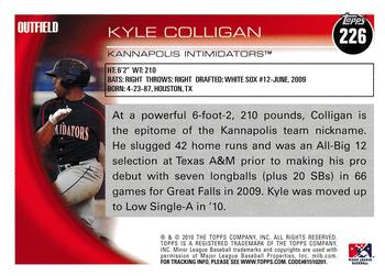2010 Topps Pro Debut #226 Kyle Colligan Back