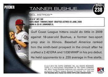 2010 Topps Pro Debut #238 Tanner Bushue Back