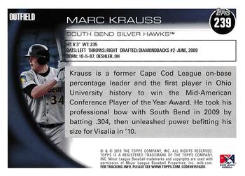 2010 Topps Pro Debut #239 Marc Krauss Back