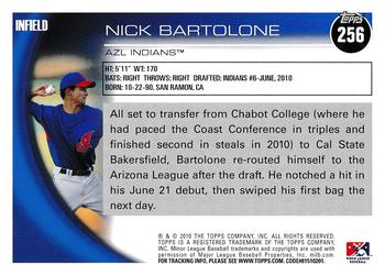 2010 Topps Pro Debut #256 Nick Bartolone Back