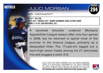 2010 Topps Pro Debut #294 Julio Morban Back