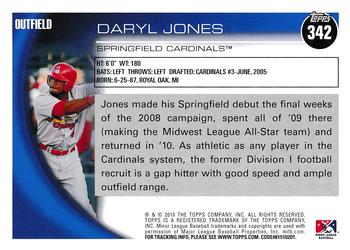 2010 Topps Pro Debut #342 Daryl Jones Back