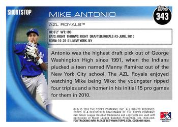 2010 Topps Pro Debut #343 Mike Antonio Back