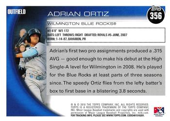 2010 Topps Pro Debut #356 Adrian Ortiz Back