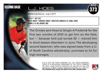 2010 Topps Pro Debut #373 L.J. Hoes Back