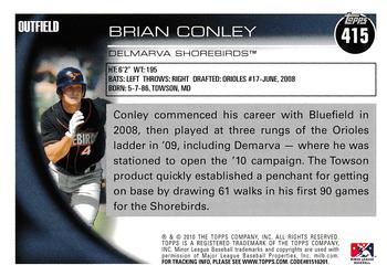 2010 Topps Pro Debut #415 Brian Conley Back