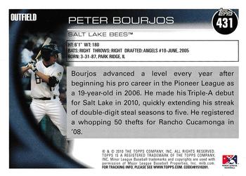 2010 Topps Pro Debut #431 Peter Bourjos Back