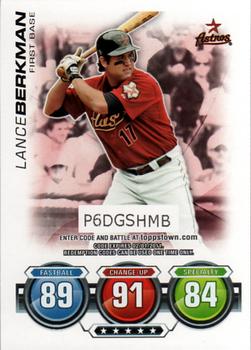 2010 Topps - Attax Code Cards #NNO Lance Berkman Front