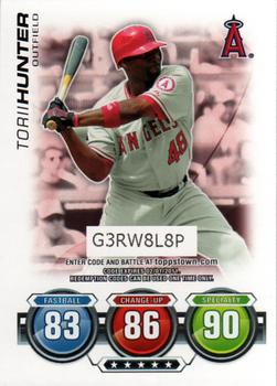 2010 Topps - Attax Code Cards #NNO Torii Hunter Front