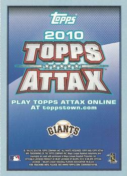2010 Topps - Attax Code Cards #NNO Tim Lincecum Back