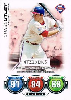 2010 Topps - Attax Code Cards #NNO Chase Utley Front