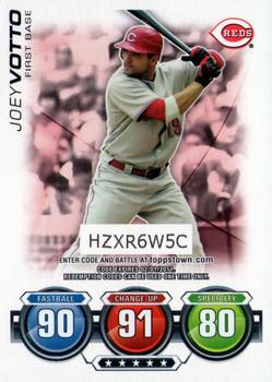 2010 Topps - Attax Code Cards #NNO Joey Votto Front