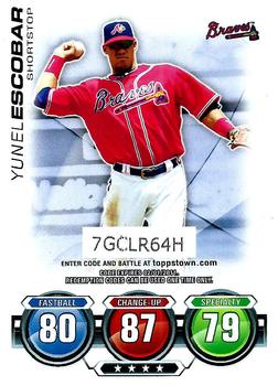 2010 Topps - Attax Code Cards #NNO Yunel Escobar Front
