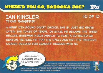 2010 Topps Opening Day - Where'd You Go Bazooka Joe #10 Ian Kinsler   Back