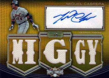 2010 Topps Triple Threads - Autograph Relics #TTAR-123 Miguel Cabrera  Front