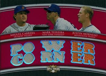 2010 Topps Triple Threads - Relic Combos #TTRC-7 Miguel Cabrera / Mark Teixeira / Justin Morneau Front