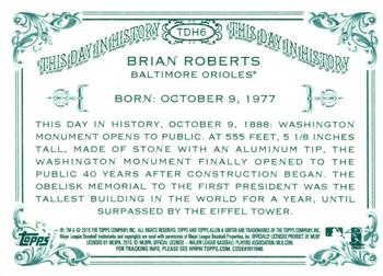 2010 Topps Allen & Ginter - This Day in History #TDH6 Brian Roberts Back