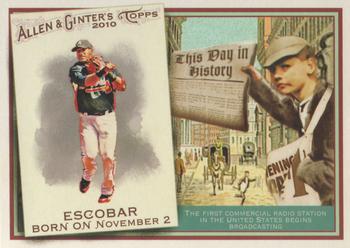 2010 Topps Allen & Ginter - This Day in History #TDH8 Yunel Escobar Front