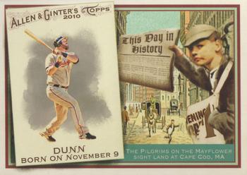 2010 Topps Allen & Ginter - This Day in History #TDH13 Adam Dunn Front