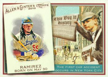 2010 Topps Allen & Ginter - This Day in History #TDH15 Manny Ramirez Front