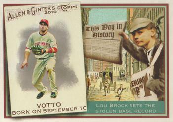 2010 Topps Allen & Ginter - This Day in History #TDH24 Joey Votto Front