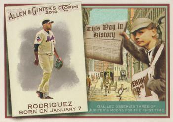 2010 Topps Allen & Ginter - This Day in History #TDH26 Francisco Rodriguez Front