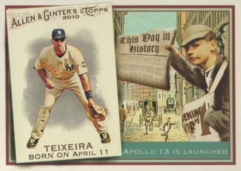2010 Topps Allen & Ginter - This Day in History #TDH31 Mark Teixeira Front
