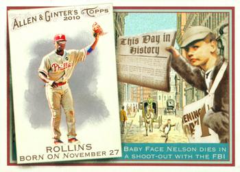 2010 Topps Allen & Ginter - This Day in History #TDH56 Jimmy Rollins Front