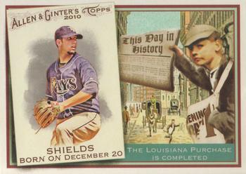 2010 Topps Allen & Ginter - This Day in History #TDH61 James Shields Front