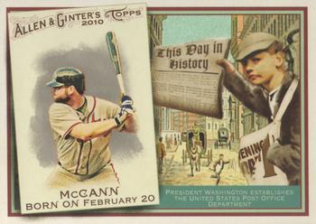 2010 Topps Allen & Ginter - This Day in History #TDH68 Brian McCann Front