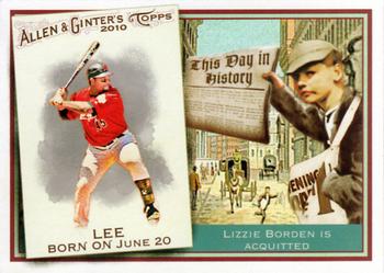 2010 Topps Allen & Ginter - This Day in History #TDH74 Carlos Lee Front