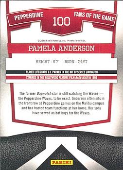 2010 Donruss Elite Extra Edition #100 Pamela Anderson  Back