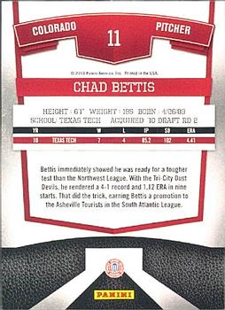 2010 Donruss Elite Extra Edition #11 Chad Bettis  Back