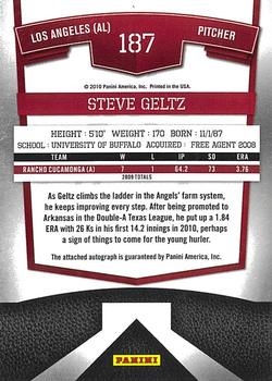 2010 Donruss Elite Extra Edition #187 Steve Geltz  Back