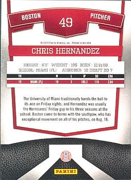 2010 Donruss Elite Extra Edition #49 Chris Hernandez  Back