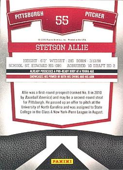 2010 Donruss Elite Extra Edition #55 Stetson Allie  Back