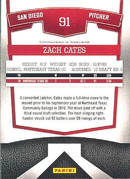 2010 Donruss Elite Extra Edition #91 Zach Cates  Back