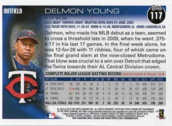 2010 Topps Chrome #117 Delmon Young Back