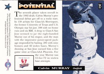 1994 Upper Deck Minor League #261 Calvin Murray Back